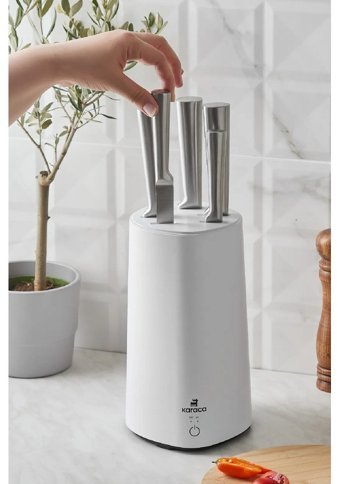 Karaca Meister Sterilizer Çelik Standlı 6 Parça Mutfak Bıçağı Seti