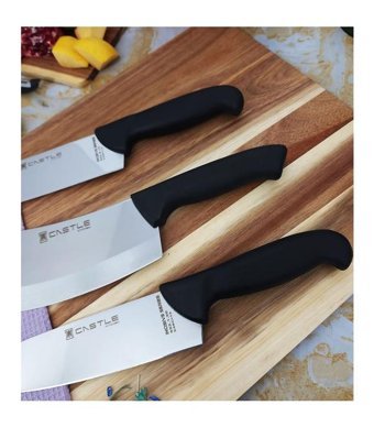 Castle Kitchen İncisive Çelik 3 Parça Mutfak Bıçağı Seti