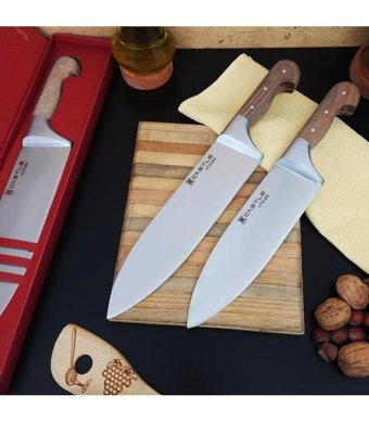 Castle Kitchen Durable Serisi Paslanmaz Çelik 2 Parça Şef Bıçağı Seti