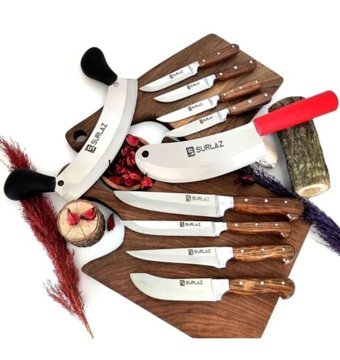 Sürlaz Pro Handmade Paslanmaz Çelik 10 Parça Şef Bıçağı Seti