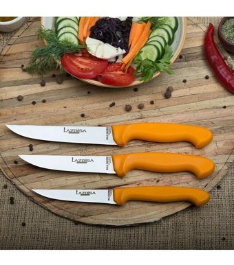 Lazbisa Çelik 3 Parça Ekmek Bıçağı Seti