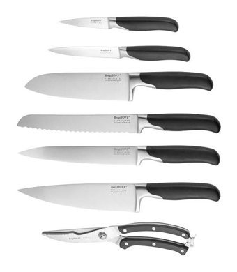 Berghoff Essentials Paslanmaz Çelik Standlı 8 Parça Şef Bıçağı Seti