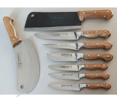 Lazoğlu Paslanmaz Çelik 8 Parça Kurban Bıçağı Seti