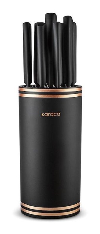 Karaca Megacut Round Paslanmaz Çelik Standlı 9 Parça Mutfak Bıçağı Seti