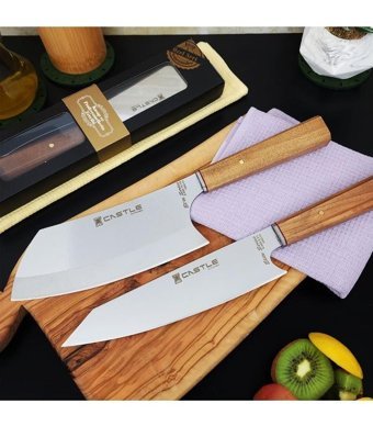Castle Kitchen Elite Serisi Paslanmaz Çelik 2 Parça Ekmek Bıçağı Seti