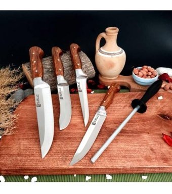 Sürlaz Sürmene Paslanmaz Çelik 5 Parça Kasap Bıçağı Seti