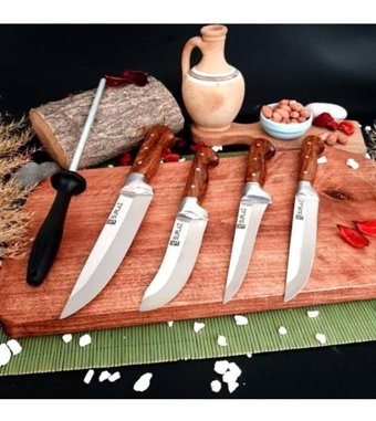 Sürlaz Sürmene Paslanmaz Çelik 5 Parça Kasap Bıçağı Seti