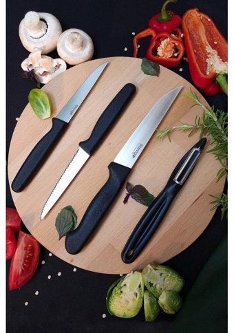 Stevig Cut 4 Fresh St-401 Çelik 4 Parça Sebze Bıçağı Seti