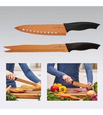 Copper Chef Knives Paslanmaz Çelik 8 Parça Şef Bıçağı Seti