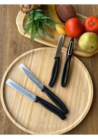 Victorinox Paslanmaz Çelik 4 Parça Bıçak - Soyacak Seti