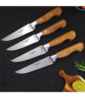 Lazbisa 012 Paslanmaz Çelik 4 Parça Mutfak Bıçağı Seti