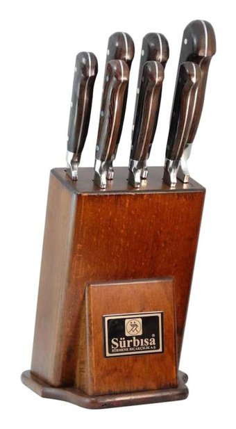 Sürbısa 61510-YM Çelik Standlı 7 Parça Mutfak Bıçağı Seti