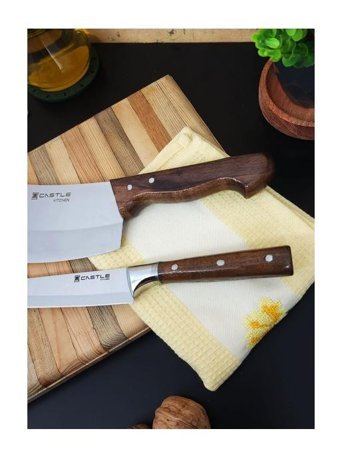 Castle Kitchen Paslanmaz Çelik 3 Parça Şef Bıçağı Seti