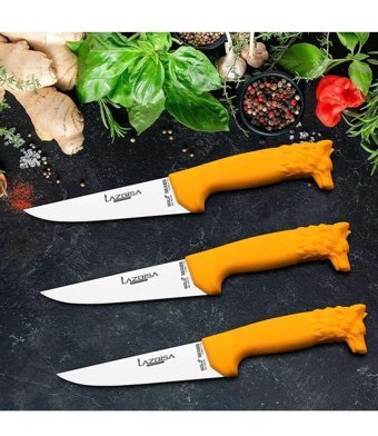 Lazbisa Paslanmaz Çelik 3 Parça Ekmek Bıçağı Seti