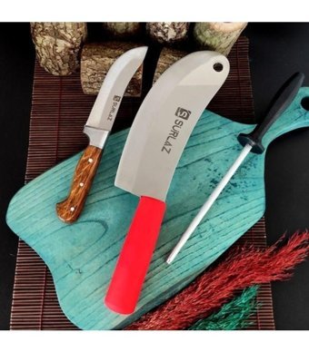 Sürlaz Pro Red Paslanmaz Çelik 3 Parça Et Bıçağı Seti