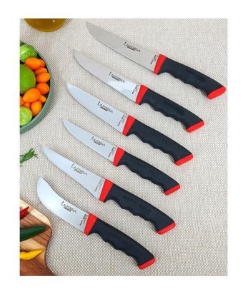 Lazbisa Soft Grip Çelik 6 Parça Ekmek Bıçağı Seti