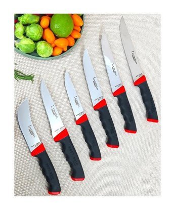 Lazbisa Soft Grip Çelik 6 Parça Ekmek Bıçağı Seti