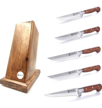 Epinox Handmade Paslanmaz Çelik Standlı 6 Parça Şef Bıçağı Seti