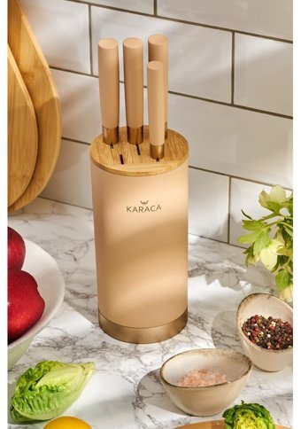 Karaca Birch Paslanmaz Çelik Standlı 6 Parça Mutfak Bıçağı Seti