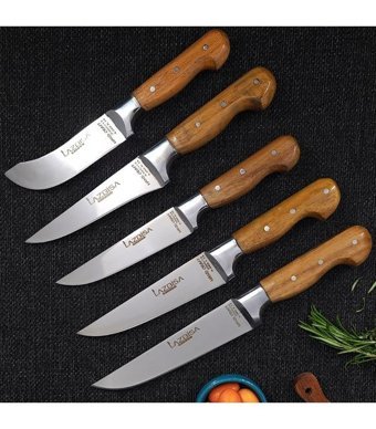 Lazbisa Handcraft Paslanmaz Çelik 5 Parça Mutfak Bıçağı Seti