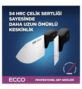 Pirge Ecco Şef Baba Çelik 3 Parça Şef Bıçağı Seti