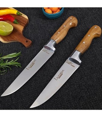 Lazbisa Handcraft Paslanmaz Çelik 2 Parça Mutfak Bıçağı Seti