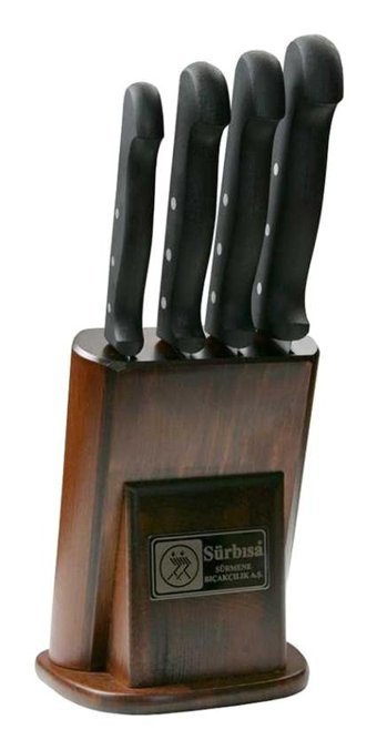 Sürbısa 61502 Çelik Standlı 4 Parça Mutfak Bıçağı Seti
