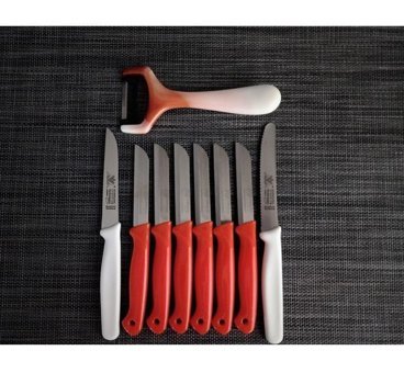 Solingen Çelik 9 Parça Meyve - Sebze Bıçağı Seti Turuncu