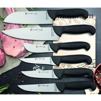 Castle Kitchen İncisive Serisi Paslanmaz Çelik 6 Parça Mutfak Bıçağı Seti