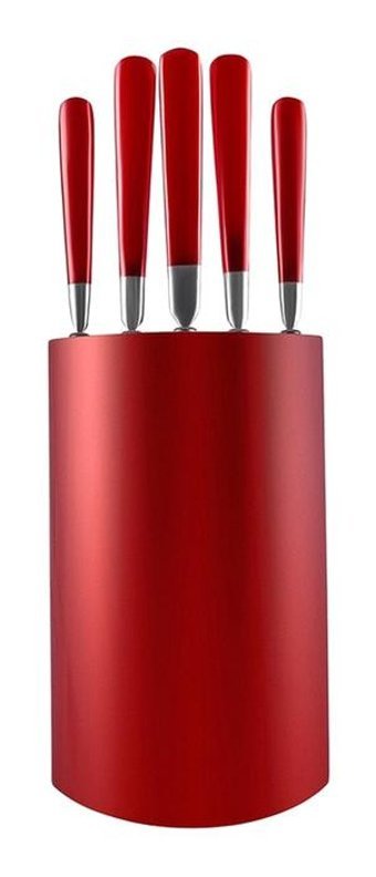 Karaca Flash Red Paslanmaz Çelik Standlı 6 Parça Mutfak Bıçağı Seti