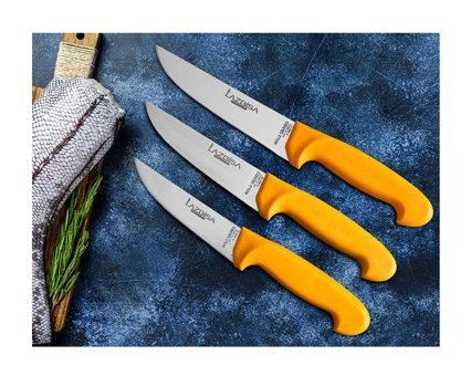 Lazbisa Gold Paslanmaz Çelik 3 Parça Kurban Bıçağı Seti
