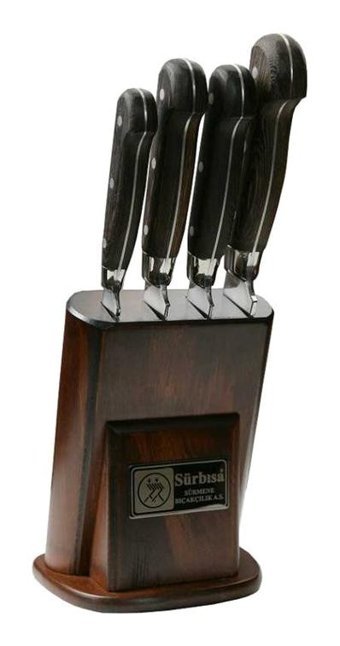 Sürbısa 61502 Paslanmaz Çelik Standlı 4 Parça Mutfak Bıçağı Seti