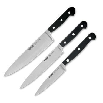 Pirge Classic Paslanmaz Çelik 3 Parça Mutfak Bıçağı Seti