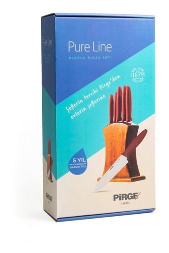Pure Line 46031 Çelik Standlı 5 Parça Mutfak Bıçağı Seti