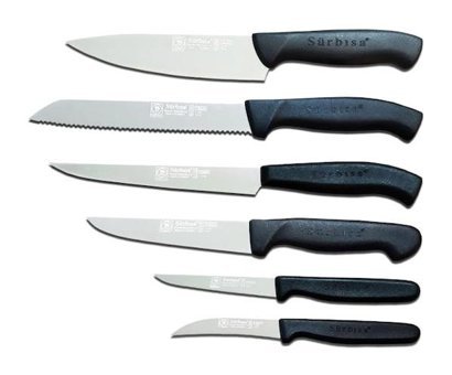 Sürbısa Sürmene 61170 / 202 Paslanmaz Çelik 6 Parça Şef Bıçağı Seti