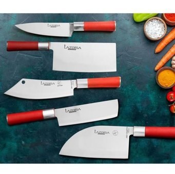 Lazbisa Red Craft Paslanmaz Çelik 5 Parça Mutfak Bıçağı Seti