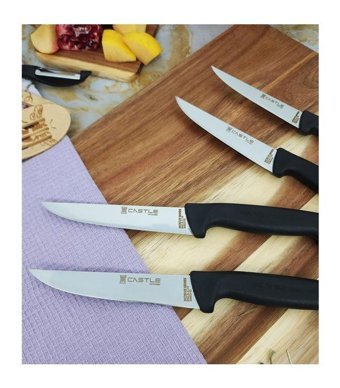 Castle Kitchen İncisive Çelik 4 Parça Mutfak Bıçağı Seti