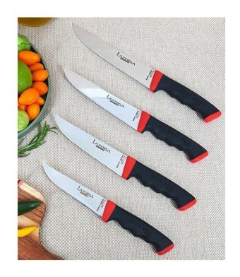 Lazbisa Soft Grip Çelik 4 Parça Ekmek Bıçağı Seti