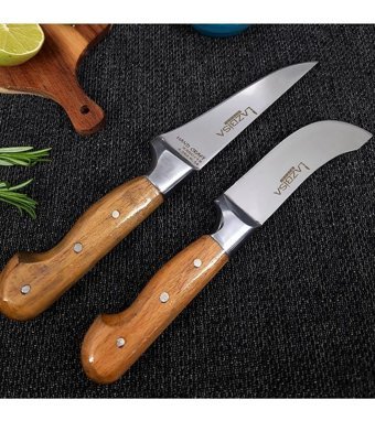 Lazbisa Hand Craft Paslanmaz Çelik 2 Parça Mutfak Bıçağı Seti