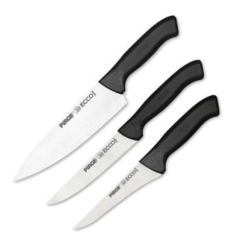 Pirge Ecco 35175 Şef Baba Çelik 3 Parça Şef Bıçağı Seti