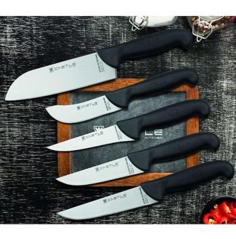 Castle Kitchen İncisive Serisi Paslanmaz Çelik 5 Parça Mutfak Bıçağı Seti