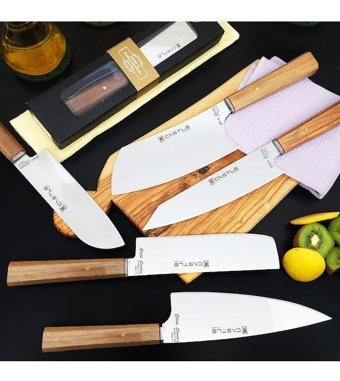 Castle Kitchen Elite Serisi Paslanmaz Çelik 5 Parça Şef Bıçağı Seti