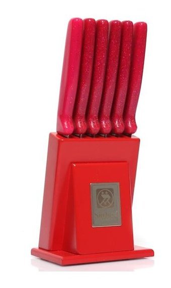 Sürbısa 61505 Paslanmaz Çelik Standlı 6 Parça Meyve - Sebze Bıçağı Seti