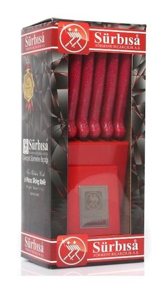Sürbısa 61505 Paslanmaz Çelik Standlı 6 Parça Meyve - Sebze Bıçağı Seti