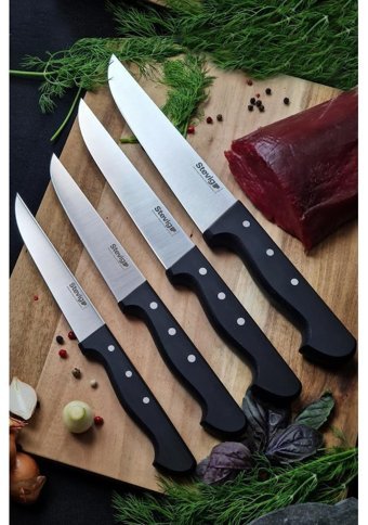 Stevig Cut 4 Paslanmaz Çelik 4 Parça Şef Bıçağı Seti