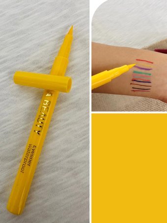 Retrobird Suya Dayanıklı Mat Neon Sarı Keçe Uçlu Kalem Eyeliner