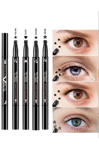 Deep Passion 2'li Çift Taraflı Suya Dayanıklı Mat Pastel Siyah Kalıcı Keçe Likit Eyeliner