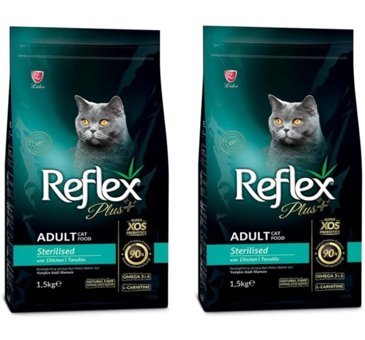 Reflex Plus Sterilised Tavuk Aromalı Yetişkin Kuru Kedi Maması 2x1.5 kg