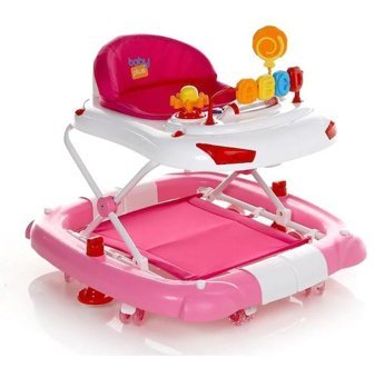 Baby Plus Cozy Alfabetik Harfler 8 Tekerlekli 2 Kademeli Oyuncaklı Sallanan Örümcek Yürüteç Gri