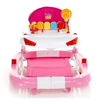 Baby Plus Cozy Alfabetik Harfler 8 Tekerlekli 2 Kademeli Oyuncaklı Sallanan Örümcek Yürüteç Gri